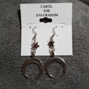 New Moon and Star Earrings